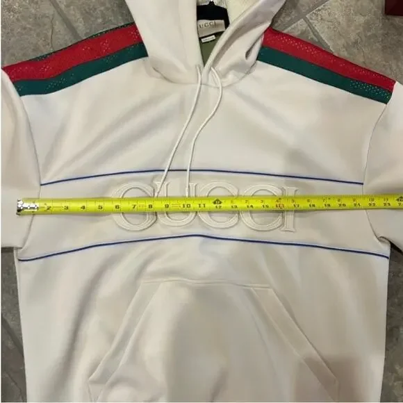 Unisex Gucci light neoprene Gucci logo hoodie size medium fits like large - Picture 9 of 12